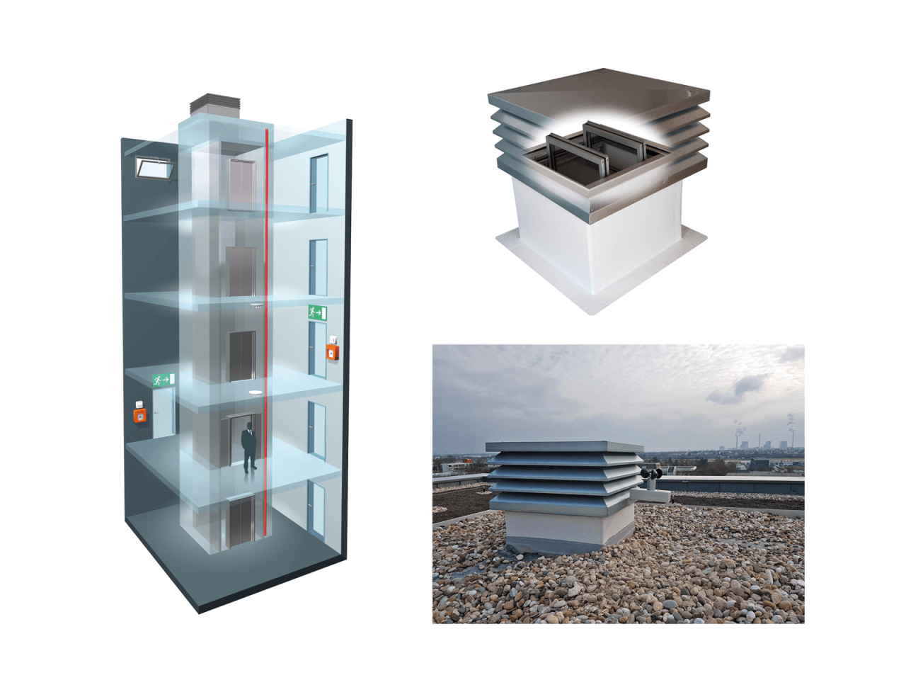 Approved SHEV systems for elevator and smoke extraction shafts